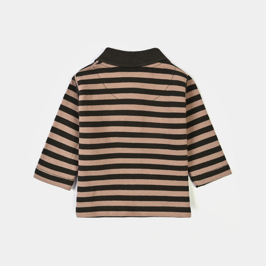 Infant Boys Cotton PK Polo F/S Awesome-Lt.Brown