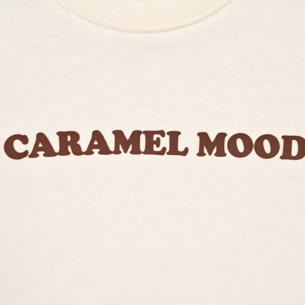 Girls Cotton Jersey T-Shirt Caramel Mood