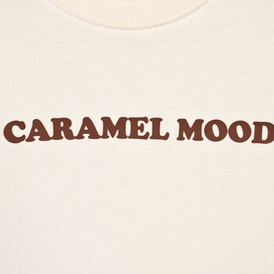 Girls Cotton Jersey T-Shirt Caramel Mood