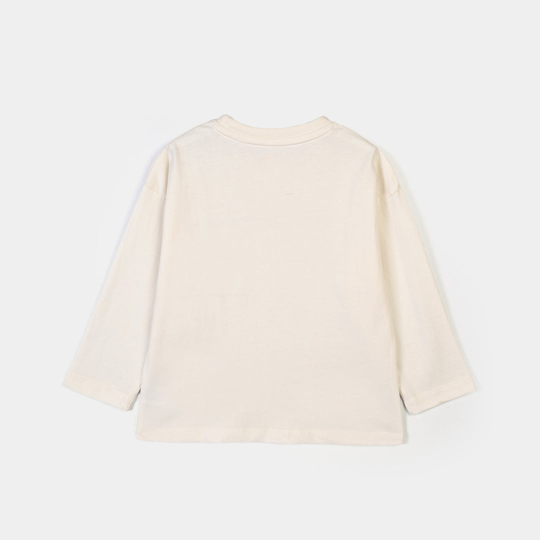 Girls Cotton Jersey T-Shirt Caramel Mood