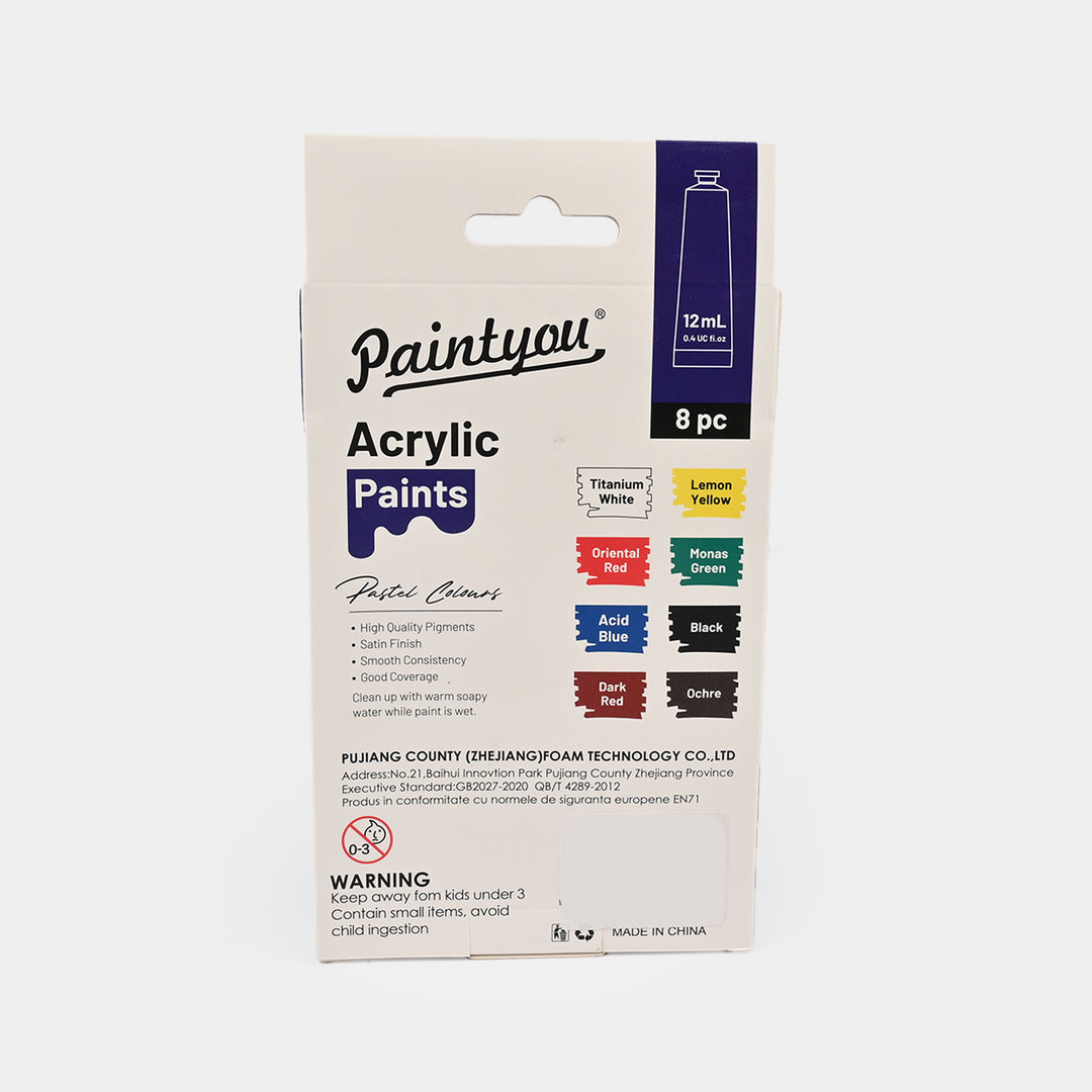 Acrylic Paints – Pastel Colours 8Pcs