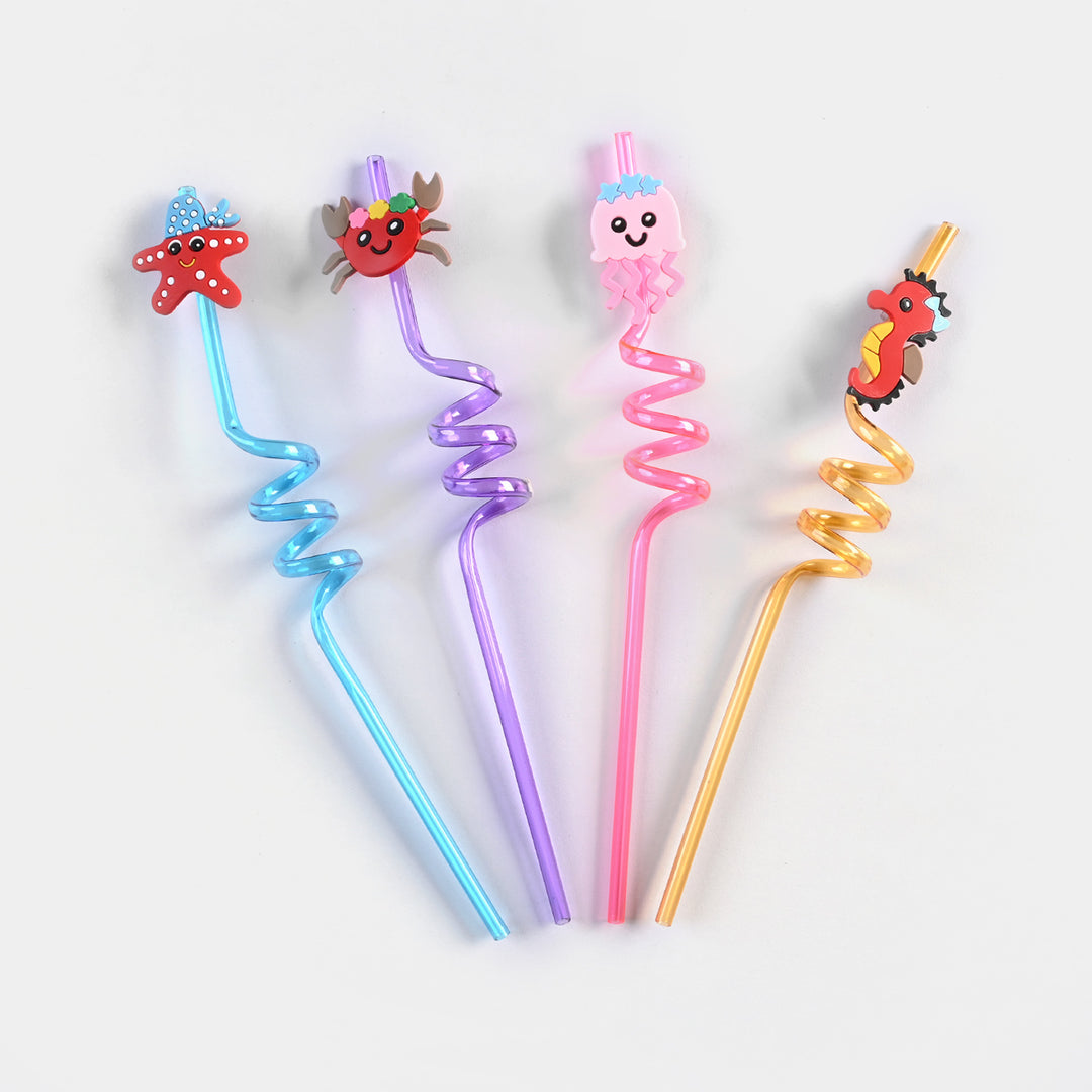 Spiral Fancy Straw 3D 4Pcs