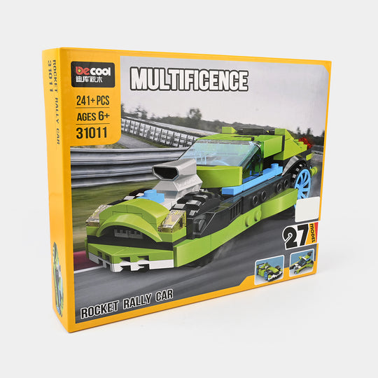 Multificence Rocket Rally Car – 3-in-1 Building Block Set (241 Pieces)