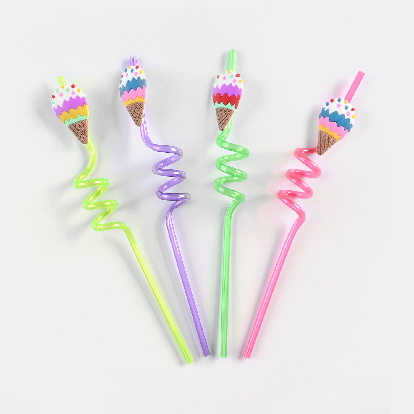 Spiral Fancy Straw 3D 4Pcs