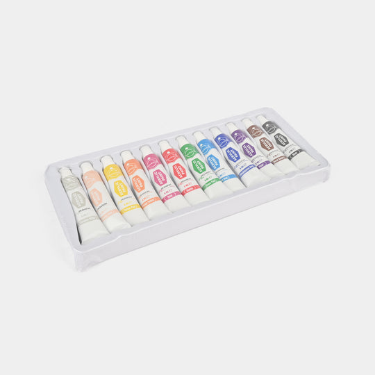 Keep Smiling Acrylic Color Set For Kids - 12 Colors