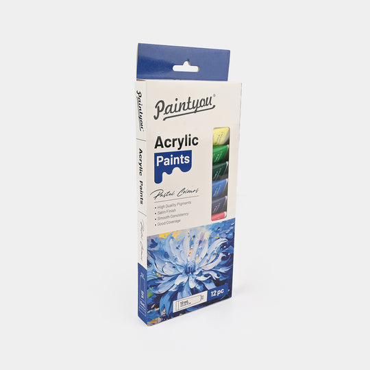 Acrylic Paints – Pastel Colours12Pcs