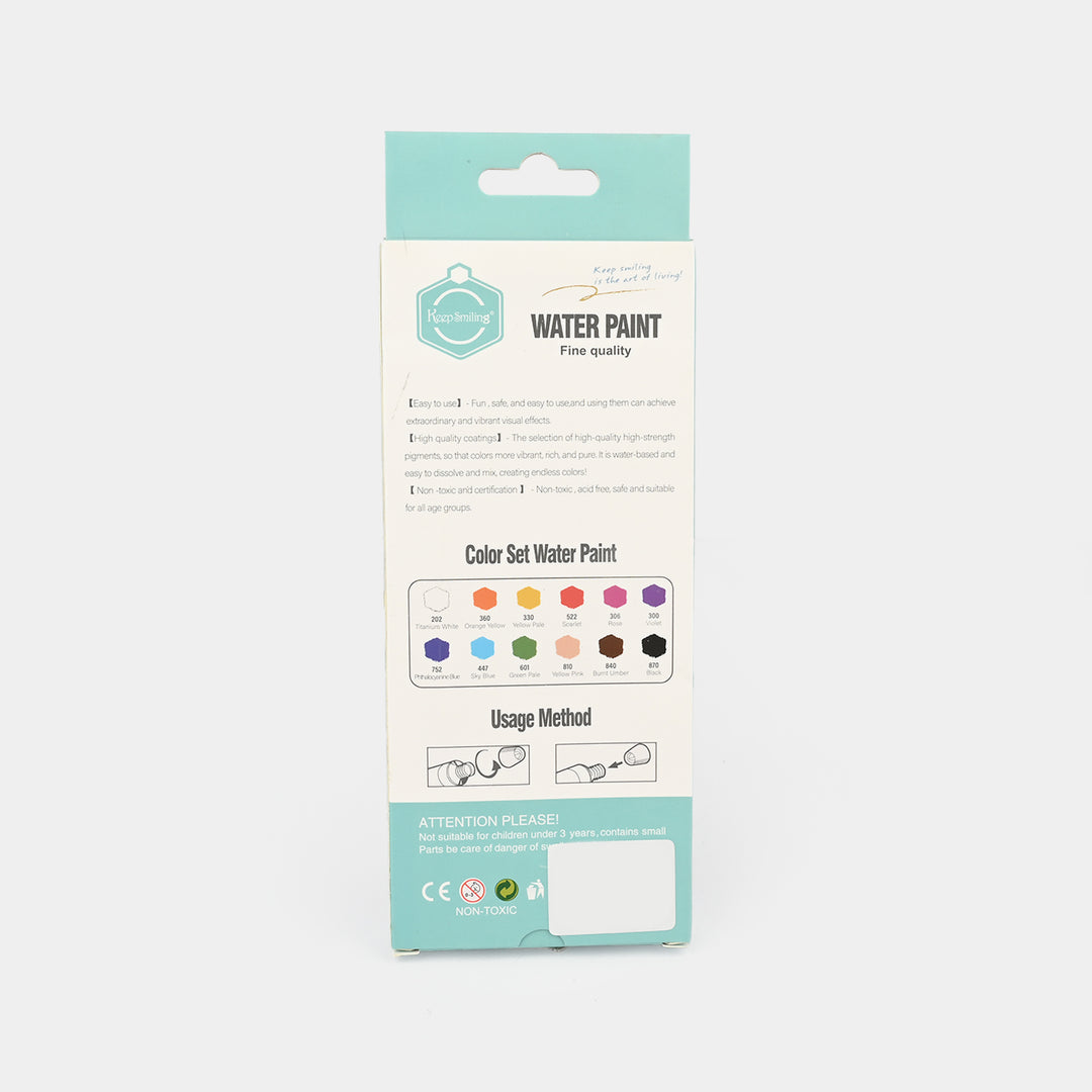 Water Colors For Kids - 12 Colors (7706W)