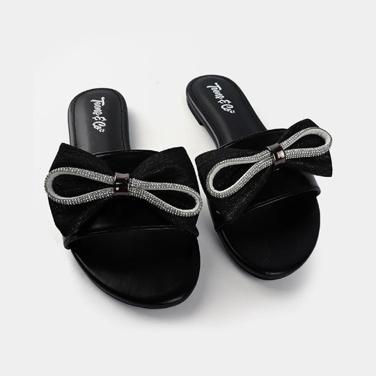 Teen Girls Slippers ZP-005-BLACK