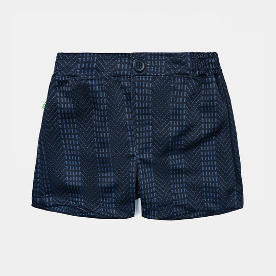 Infant Boys Cotton Interlock Suit-Navy/White