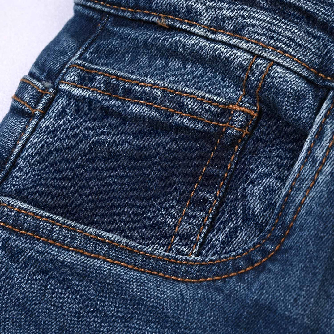 Boys Denim Stretch Pant Basic Mid Blue