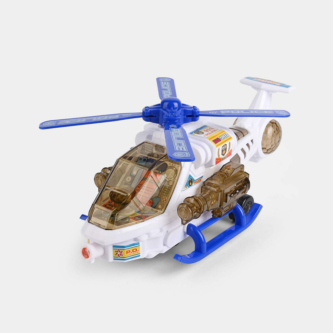 Police Helicopter Toy – Bump & Go Action