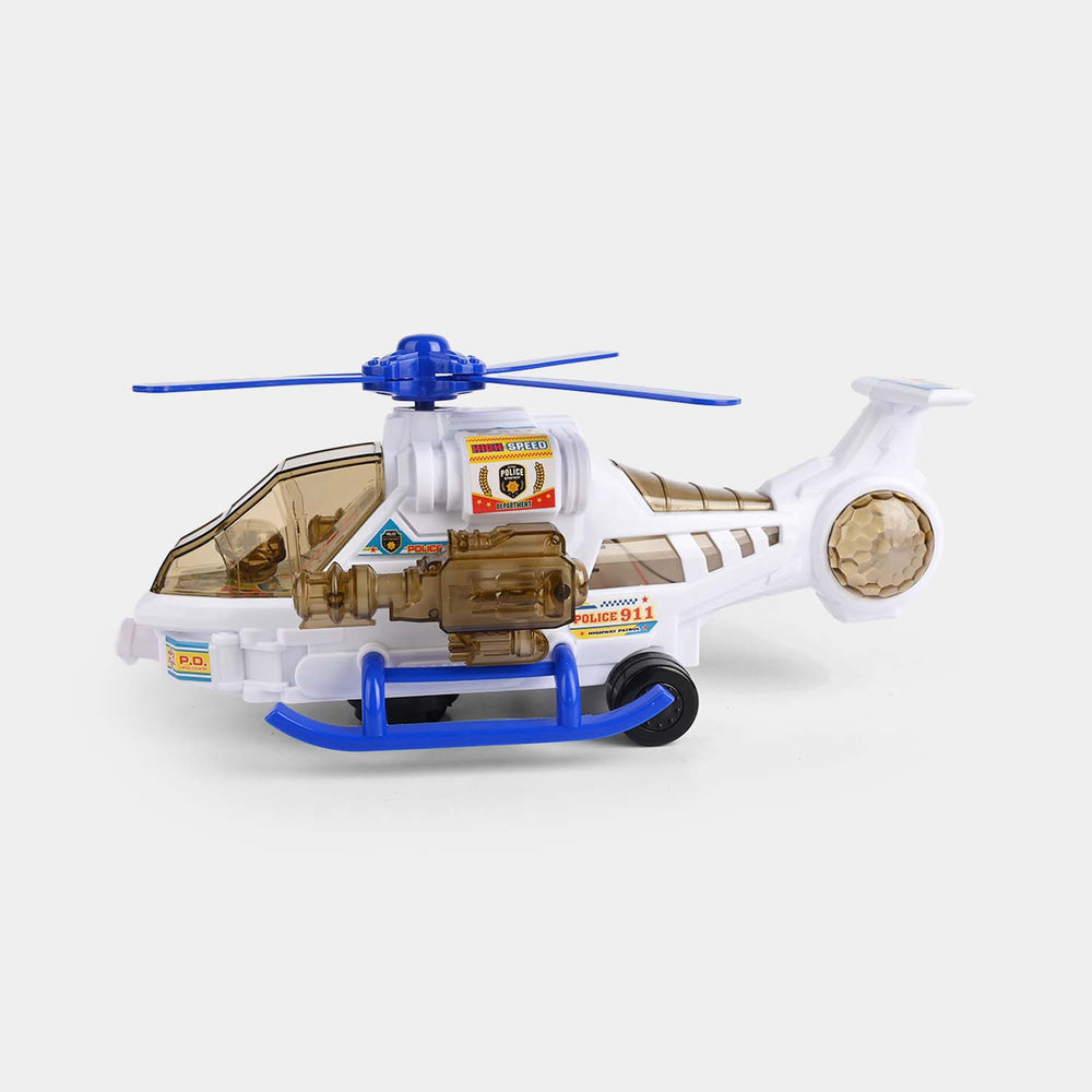Police Helicopter Toy – Bump & Go Action