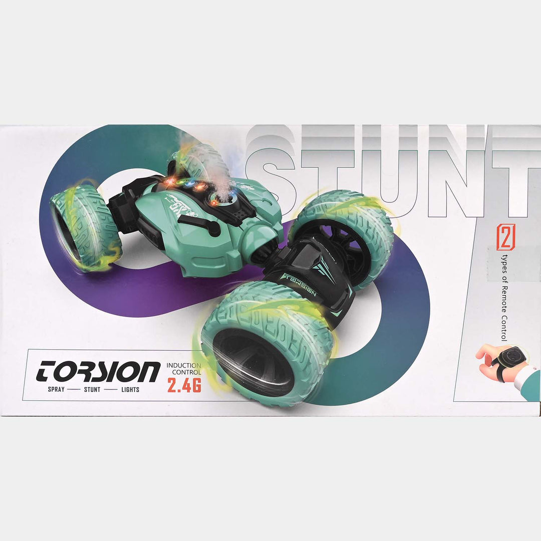 Remote Control Stunt & Spray Car – Flip, Spin & Zoom With Light & Music