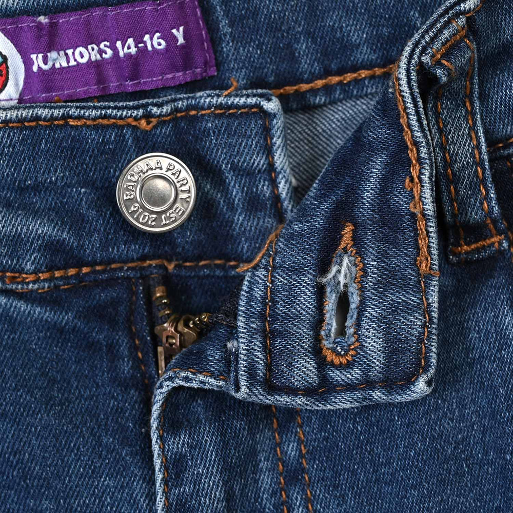 Boys Denim Stretch Pant Basic Mid Blue