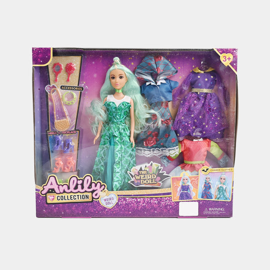 11.5" Lovely Fashion Doll with Accessories Set