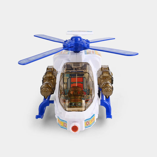 Police Helicopter Toy – Bump & Go Action