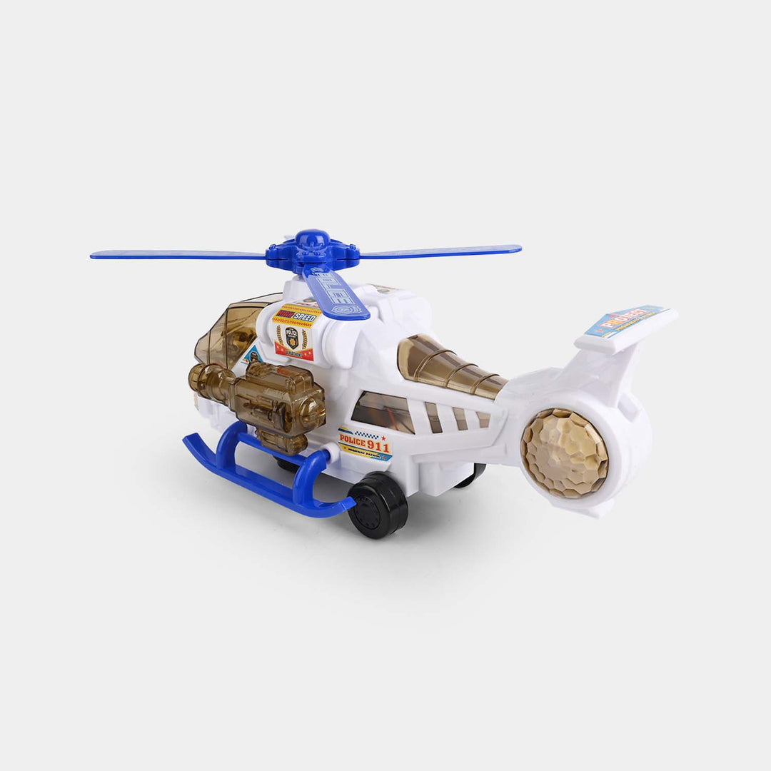 Police Helicopter Toy – Bump & Go Action