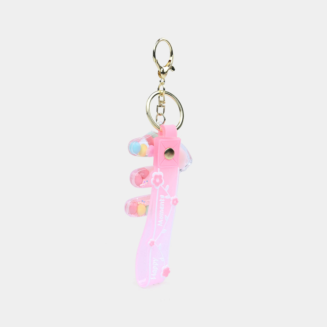 Letter Keychain with Silicone Strap