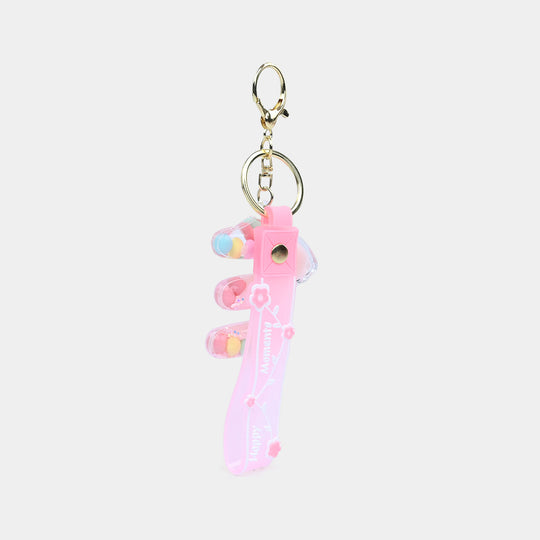 Letter Keychain with Silicone Strap