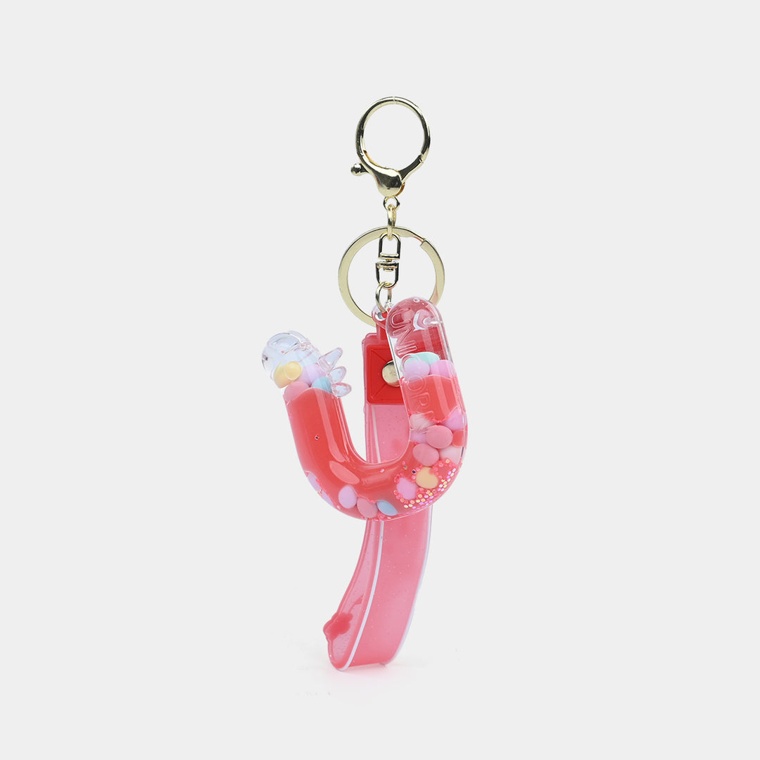 Letter Keychain with Silicone Strap