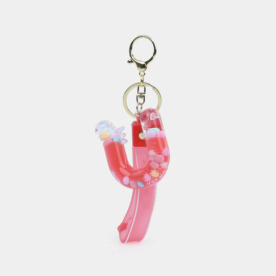 Letter Keychain with Silicone Strap