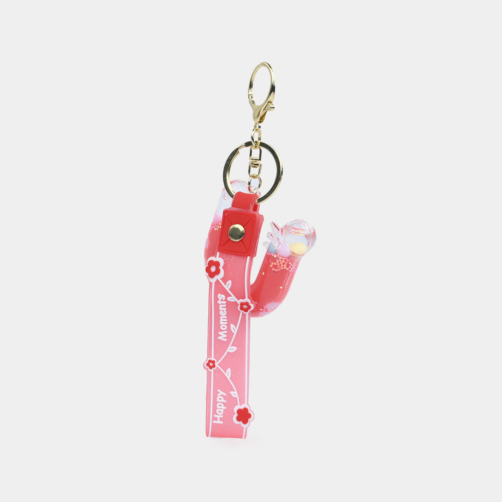 Letter Keychain with Silicone Strap