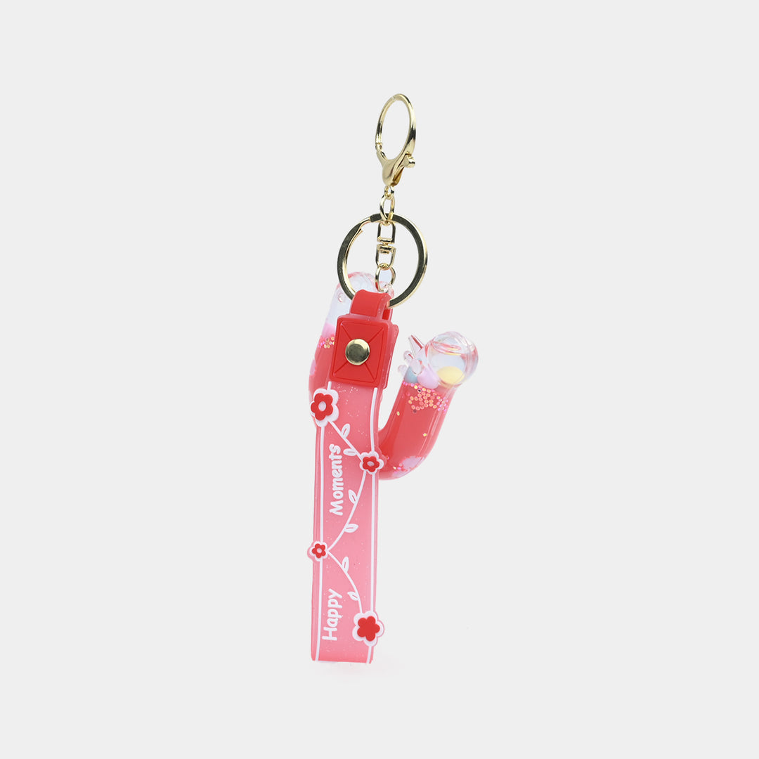 Letter Keychain with Silicone Strap