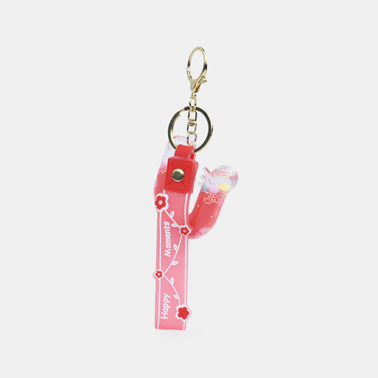 Letter Keychain with Silicone Strap