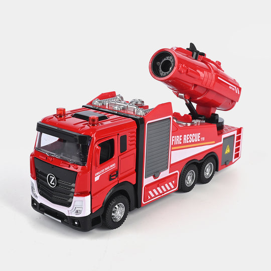 Alloy Fire Rescue Truck with Light & Sound