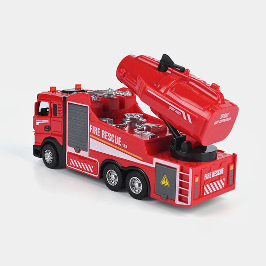 Alloy Fire Rescue Truck with Light & Sound