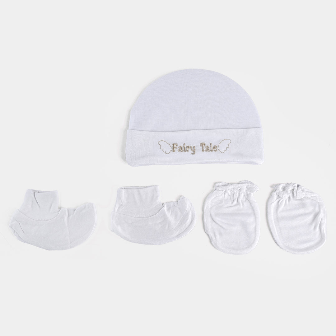 BABY CAP WITH SOCKS AND MITTENS SET