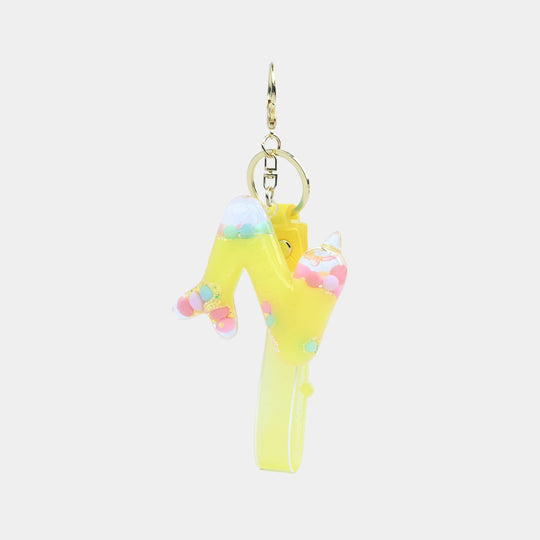 Letter Keychain with Silicone Strap