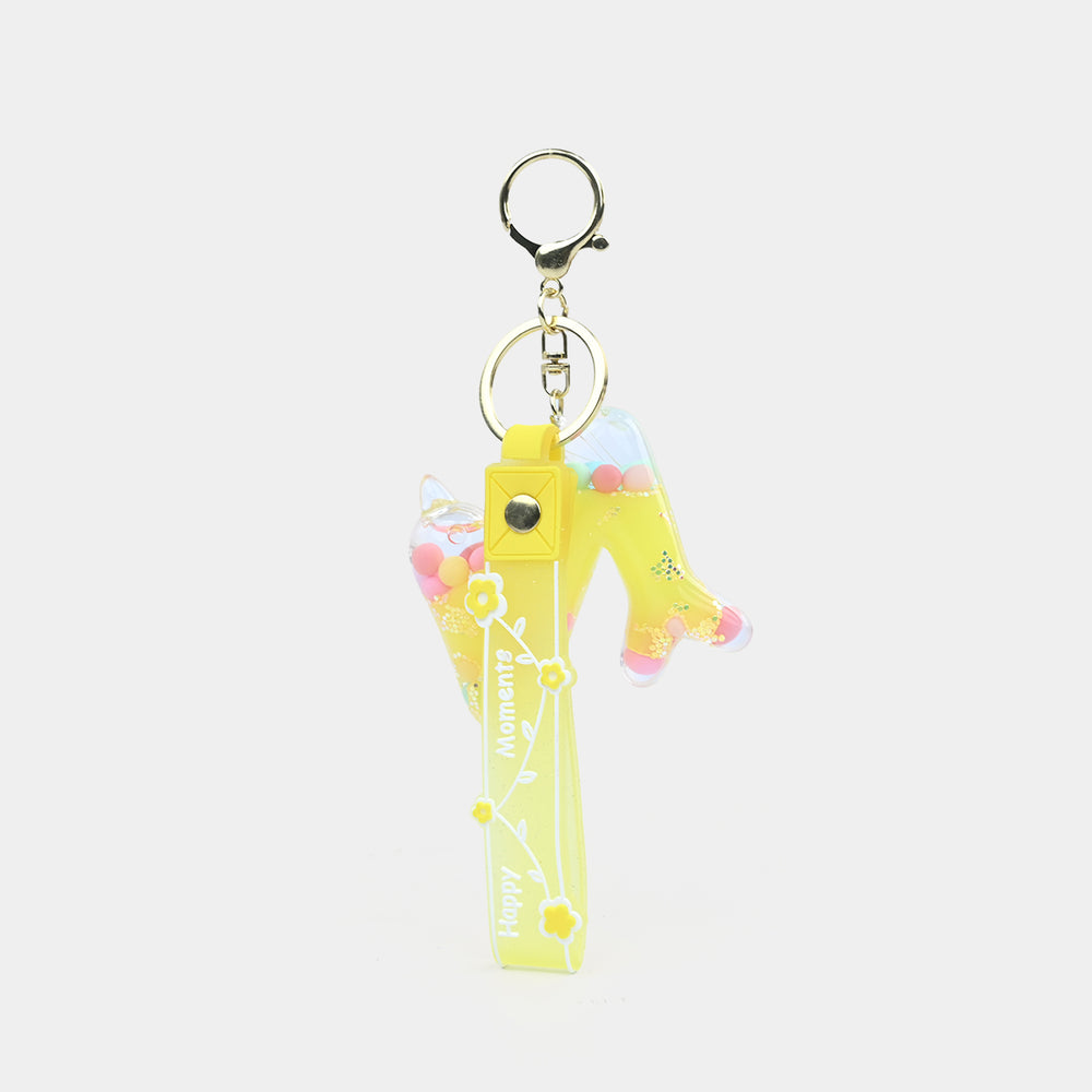 Letter Keychain with Silicone Strap