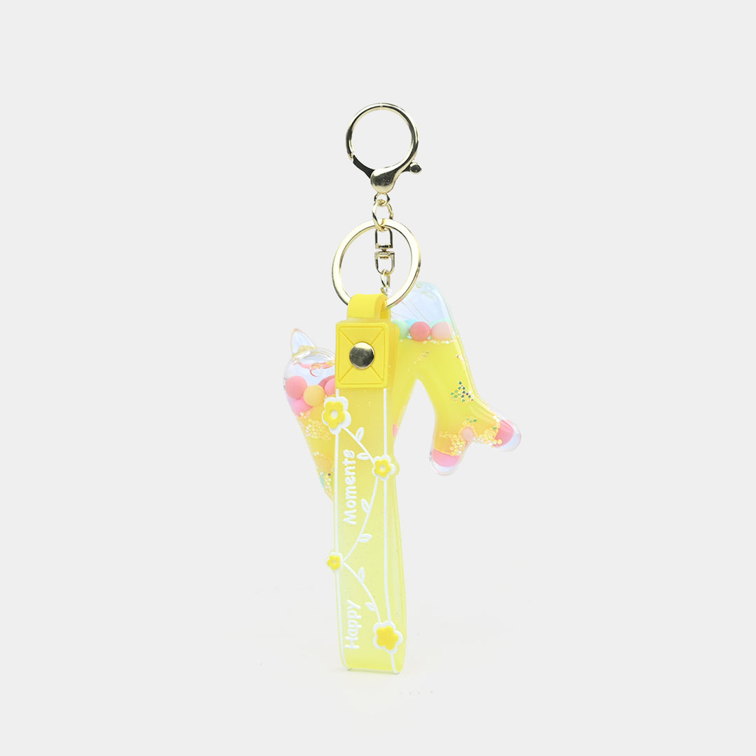 Letter Keychain with Silicone Strap