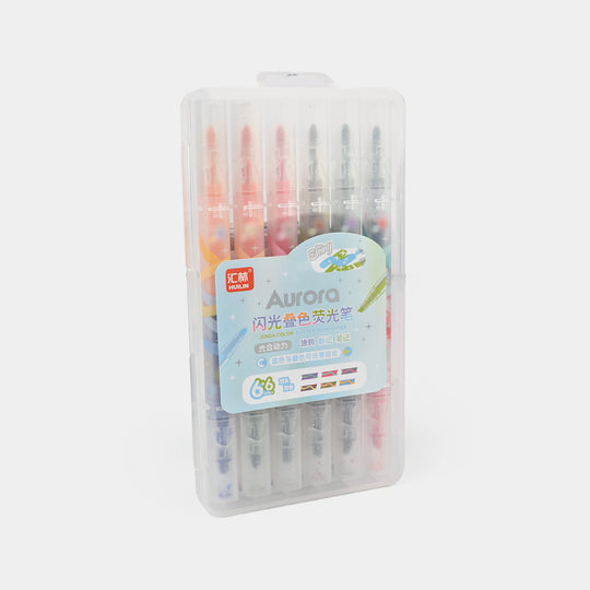 Pastel Glitter Highlighter Set – 6-Markers Soft Glow Collection