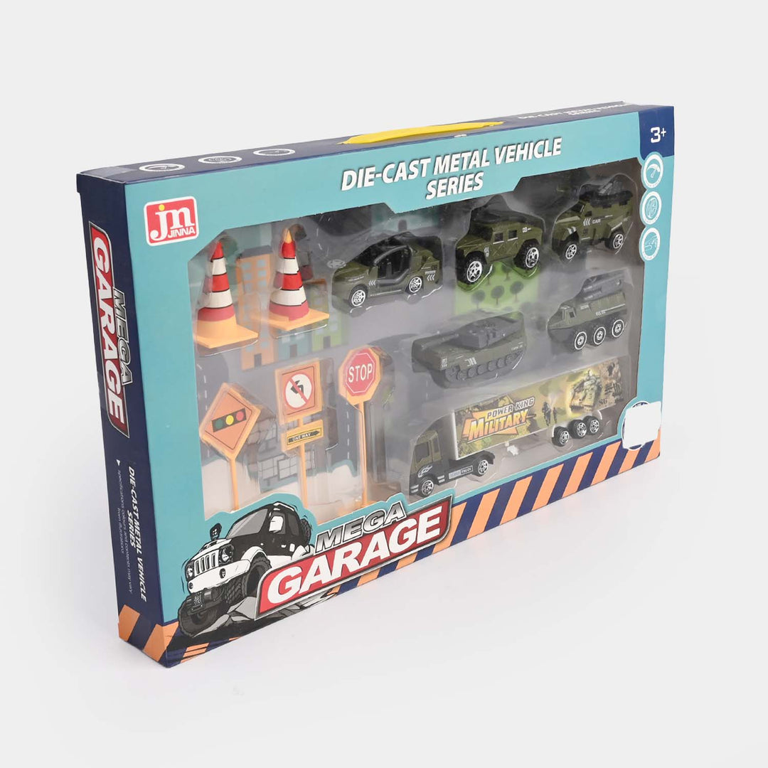 Die-Cast Metal Vehicle Garage Set