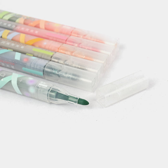 Pastel Glitter Highlighter Set – 6-Markers Soft Glow Collection