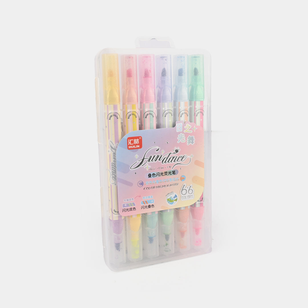 Pastel Glitter Highlighter Set – 6-Color Soft Glow Collection