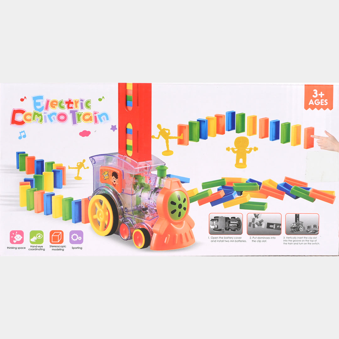 DOMINO TRAIN WITH LIGHT & MUSIC TOY FOR KIDS