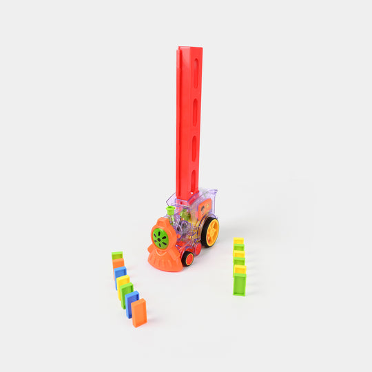 DOMINO TRAIN WITH LIGHT & MUSIC TOY FOR KIDS