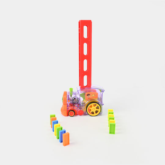 DOMINO TRAIN WITH LIGHT & MUSIC TOY FOR KIDS
