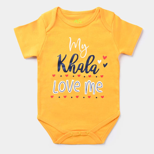 Infant Unisex Cotton Romper Love Khala-Cream Puff