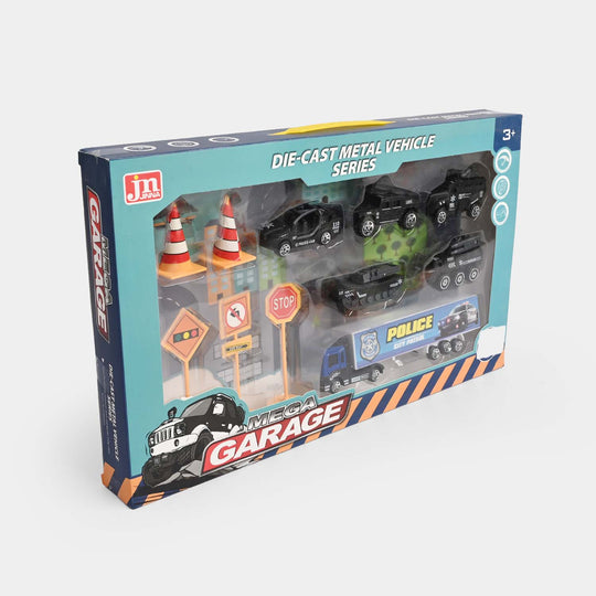 Die-Cast Metal Vehicle Garage Set