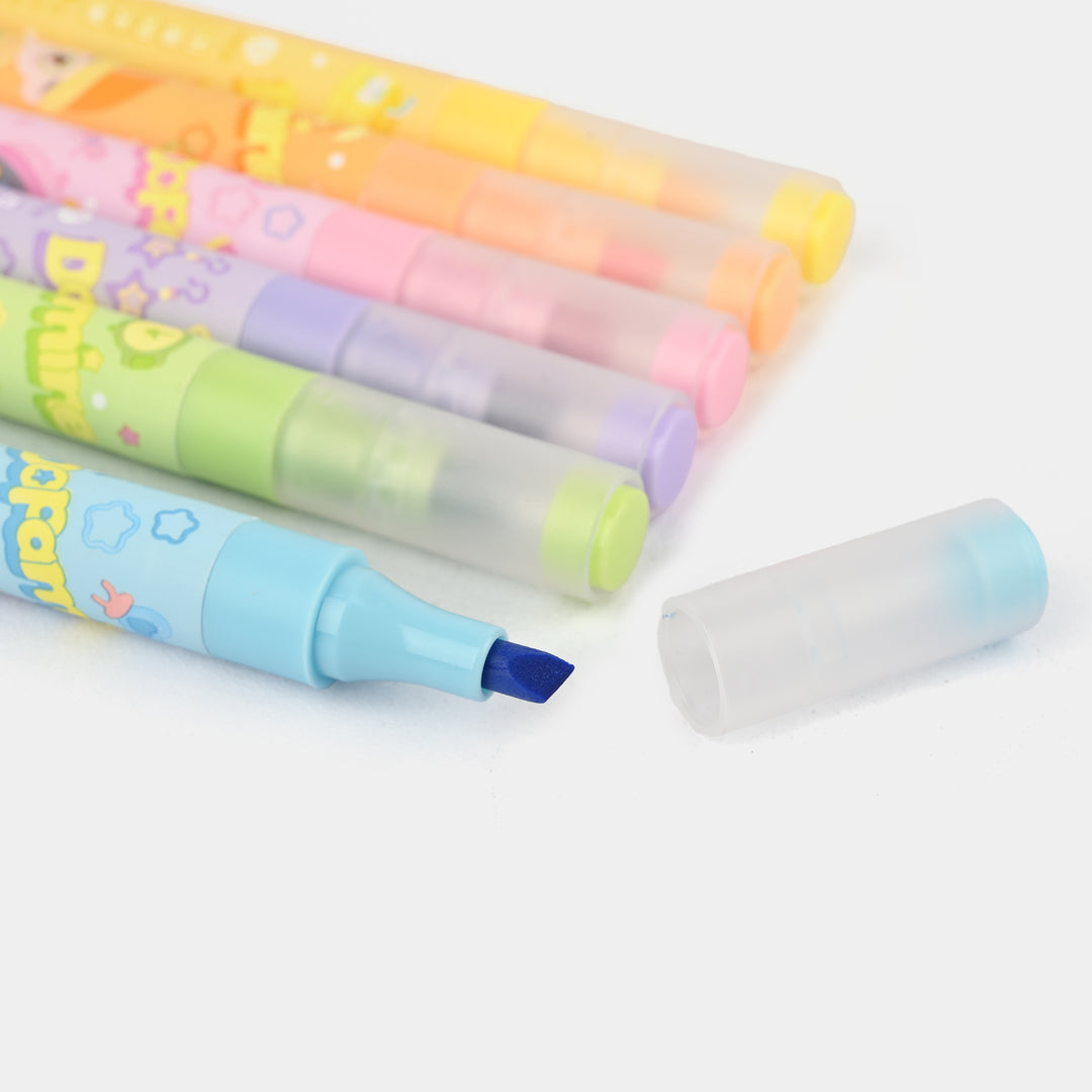 Pastel Glitter Highlighter Set – 6-Color Soft Glow Collection