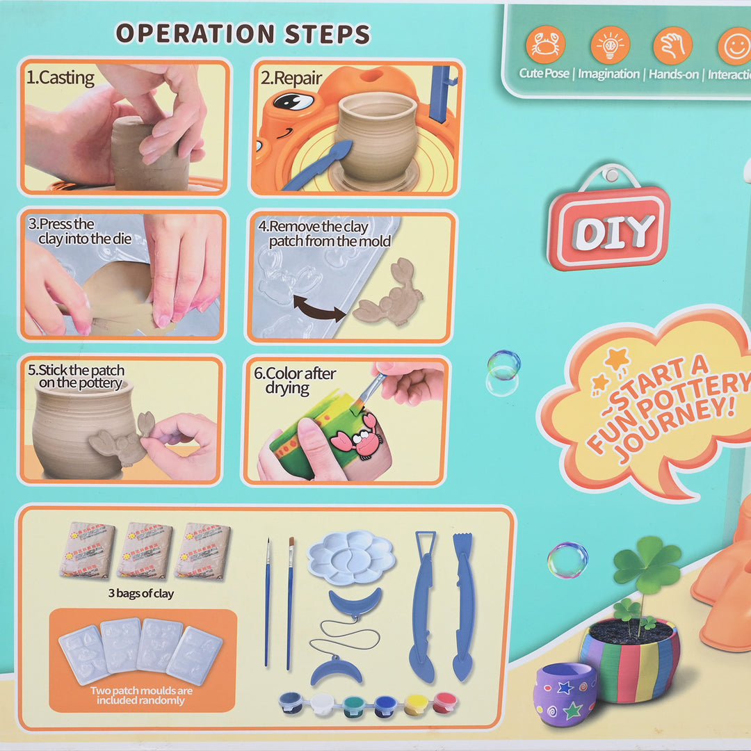 Kids DIY Pottery Wheel and Craft Kit