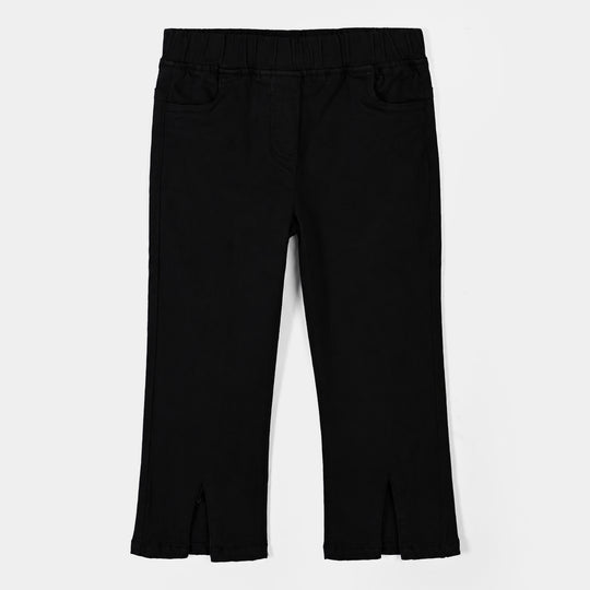 Girls Lycra Jersey Jegging Sable-BLACK