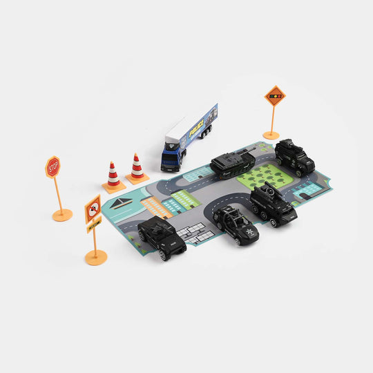 Die-Cast Metal Vehicle Garage Set