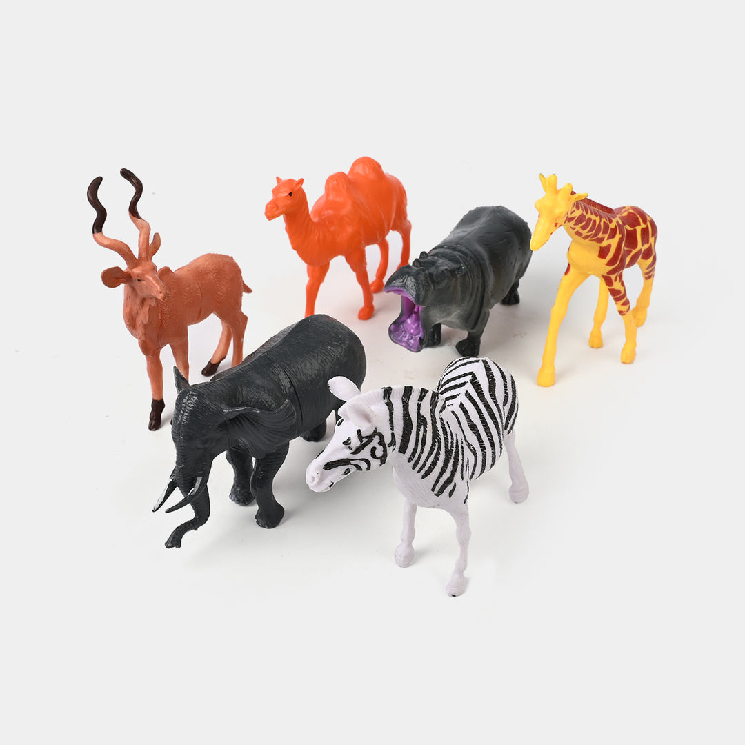 Wild Safari Animals 6PCs For Kids