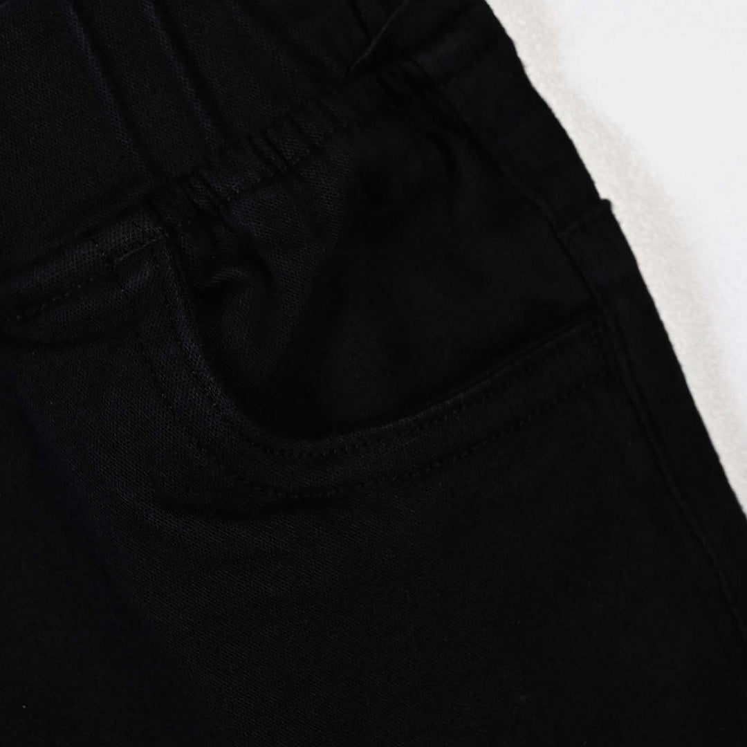 Girls Lycra Jersey Jegging Sable-BLACK