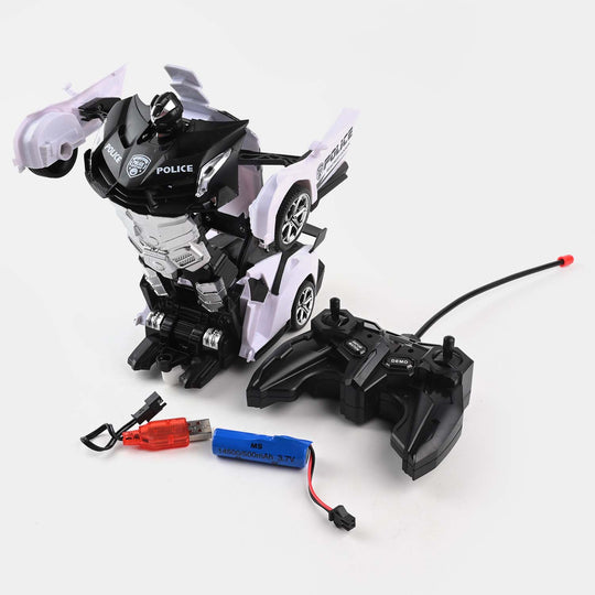 Remote Control Deformation Police Model Car For Kids